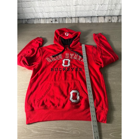 Ohio State Buckeyes Hoodie Sweatshirt Men's Size M Red Pullover NCAA Football - Picture 8 of 13